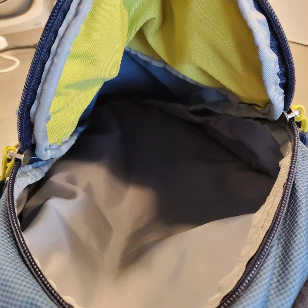 High Sierra Cragin Hydration Pack Backpack Blue Lime Green Hiking Outdoors
